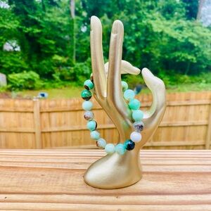 Chrysoprase Stone of the Heart Chalcedony Quartz Mineral Bracelet 10mm